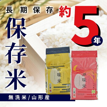 / 保存米 長期約5年 無洗米はえぬき 2kg×5袋 +箔金緑茶ティーパック付き 令和7年産備蓄 備蓄米 非常用災害 山形県産米 保存期間約5年 夢味米